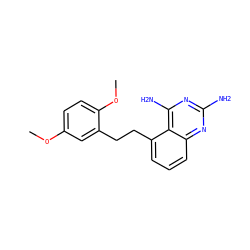 COc1ccc(OC)c(CCc2cccc3nc(N)nc(N)c23)c1 ZINC000013740538