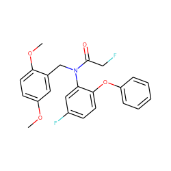 COc1ccc(OC)c(CN(C(=O)CF)c2cc(F)ccc2Oc2ccccc2)c1 ZINC000084709516