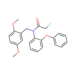 COc1ccc(OC)c(CN(C(=O)CF)c2ccccc2Oc2ccccc2)c1 ZINC000038268097