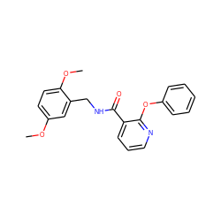 COc1ccc(OC)c(CNC(=O)c2cccnc2Oc2ccccc2)c1 ZINC000026401013