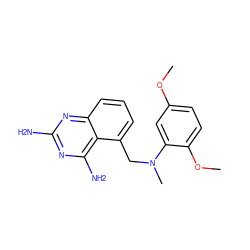 COc1ccc(OC)c(N(C)Cc2cccc3nc(N)nc(N)c23)c1 ZINC000013740537