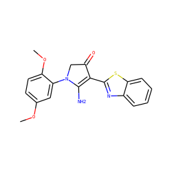 COc1ccc(OC)c(N2CC(=O)C(c3nc4ccccc4s3)=C2N)c1 ZINC000000791103