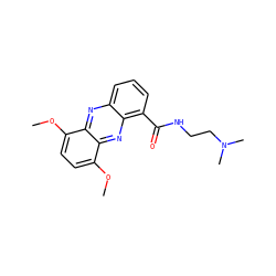 COc1ccc(OC)c2nc3c(C(=O)NCCN(C)C)cccc3nc12 ZINC000005541373