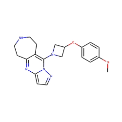 COc1ccc(OC2CN(c3c4c(nc5ccnn35)CCNCC4)C2)cc1 ZINC000066100496