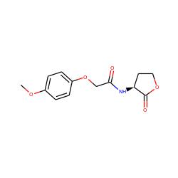 COc1ccc(OCC(=O)N[C@H]2CCOC2=O)cc1 ZINC000040847288