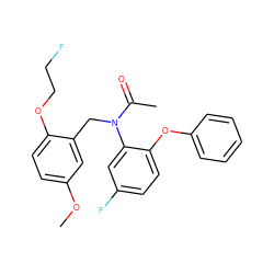 COc1ccc(OCCF)c(CN(C(C)=O)c2cc(F)ccc2Oc2ccccc2)c1 ZINC000003990419