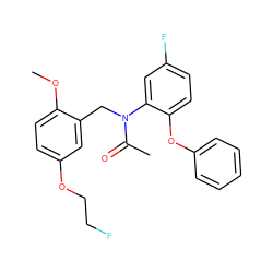 COc1ccc(OCCF)cc1CN(C(C)=O)c1cc(F)ccc1Oc1ccccc1 ZINC000084689967