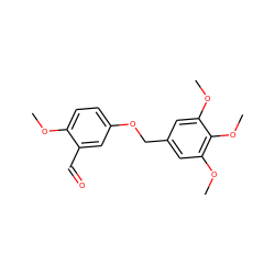 COc1ccc(OCc2cc(OC)c(OC)c(OC)c2)cc1C=O ZINC000001549592