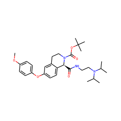 COc1ccc(Oc2ccc3c(c2)CCN(C(=O)OC(C)(C)C)[C@H]3C(=O)NCCN(C(C)C)C(C)C)cc1 ZINC000003964968