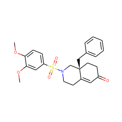 COc1ccc(S(=O)(=O)N2CCC3=CC(=O)CC[C@@]3(Cc3ccccc3)C2)cc1OC ZINC000028953661