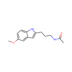 COc1ccc2[nH]c(CCCNC(C)=O)cc2c1 ZINC000013781149