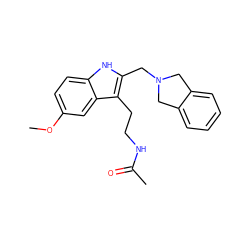 COc1ccc2[nH]c(CN3Cc4ccccc4C3)c(CCNC(C)=O)c2c1 ZINC000169323498