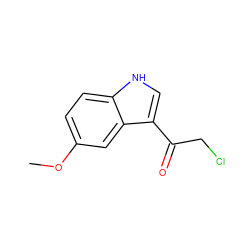 COc1ccc2[nH]cc(C(=O)CCl)c2c1 ZINC000000523289