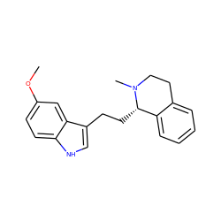 COc1ccc2[nH]cc(CC[C@H]3c4ccccc4CCN3C)c2c1 ZINC000045365463