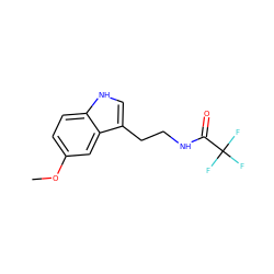 COc1ccc2[nH]cc(CCNC(=O)C(F)(F)F)c2c1 ZINC000000008252