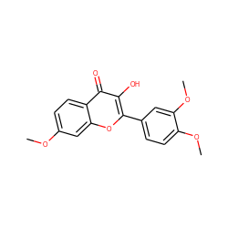 COc1ccc2c(=O)c(O)c(-c3ccc(OC)c(OC)c3)oc2c1 ZINC000001674582