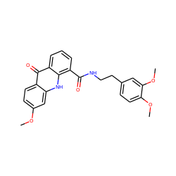 COc1ccc2c(=O)c3cccc(C(=O)NCCc4ccc(OC)c(OC)c4)c3[nH]c2c1 ZINC000028713700