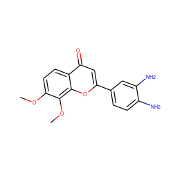 COc1ccc2c(=O)cc(-c3ccc(N)c(N)c3)oc2c1OC ZINC000013586389