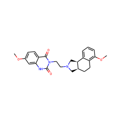 COc1ccc2c(=O)n(CCN3C[C@@H]4CCc5c(OC)cccc5[C@@H]4C3)c(=O)[nH]c2c1 ZINC000013863030