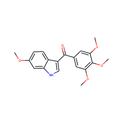 COc1ccc2c(C(=O)c3cc(OC)c(OC)c(OC)c3)c[nH]c2c1 ZINC000003938699