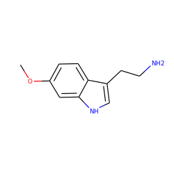 COc1ccc2c(CCN)c[nH]c2c1 ZINC000000077360