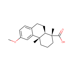 COc1ccc2c(c1)[C@@]1(C)CCC[C@@](C)(C(=O)O)[C@@H]1CC2 ZINC000005004473