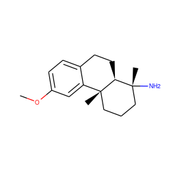 COc1ccc2c(c1)[C@@]1(C)CCC[C@@](C)(N)[C@@H]1CC2 ZINC000013600414