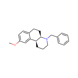 COc1ccc2c(c1)[C@@H]1CCCN(Cc3ccccc3)[C@@H]1CC2 ZINC000026268603