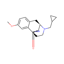 COc1ccc2c(c1)[C@]13CCN(CC4CC4)[C@H](C2)[C@@H]1CNC(=O)C3 ZINC000169711843