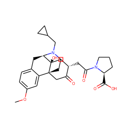 COc1ccc2c(c1)[C@]13CCN(CC4CC4)[C@H](C2)[C@]1(O)C[C@H](CC(=O)N1CCC[C@H]1C(=O)O)C(=O)C3 ZINC000217083792