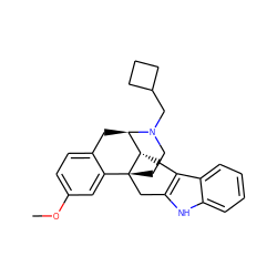 COc1ccc2c(c1)[C@]13CCN(CC4CCC4)[C@H](C2)[C@@H]1Cc1c([nH]c2ccccc12)C3 ZINC000028646624