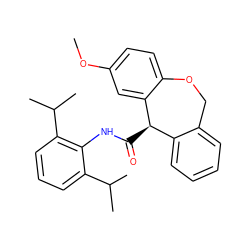 COc1ccc2c(c1)[C@H](C(=O)Nc1c(C(C)C)cccc1C(C)C)c1ccccc1CO2 ZINC000013735231