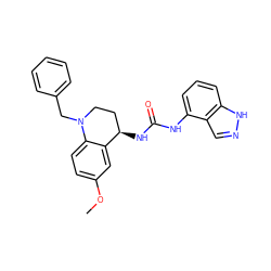 COc1ccc2c(c1)[C@H](NC(=O)Nc1cccc3[nH]ncc13)CCN2Cc1ccccc1 ZINC000038216399