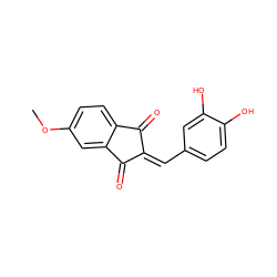 COc1ccc2c(c1)C(=O)/C(=C/c1ccc(O)c(O)c1)C2=O ZINC000026498461