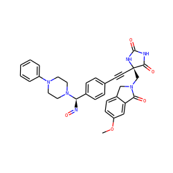 COc1ccc2c(c1)C(=O)N(C[C@@]1(C#Cc3ccc([C@@H](N=O)N4CCN(c5ccccc5)CC4)cc3)NC(=O)NC1=O)C2 ZINC000169694533