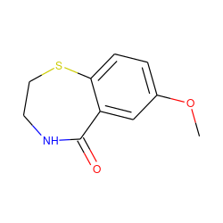 COc1ccc2c(c1)C(=O)NCCS2 ZINC000066349430