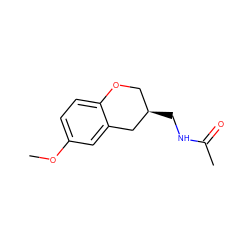 COc1ccc2c(c1)C[C@H](CNC(C)=O)CO2 ZINC000013781817