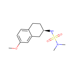 COc1ccc2c(c1)C[C@H](NS(=O)(=O)N(C)C)CC2 ZINC000653747445