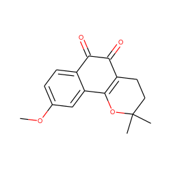 COc1ccc2c(c1)C1=C(CCC(C)(C)O1)C(=O)C2=O ZINC000473153614