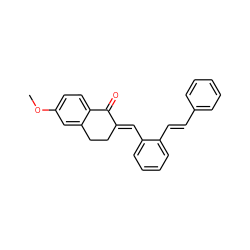 COc1ccc2c(c1)CC/C(=C\c1ccccc1/C=C/c1ccccc1)C2=O ZINC000064391350