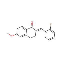 COc1ccc2c(c1)CC/C(=C\c1ccccc1Br)C2=O ZINC000004826285