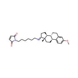 COc1ccc2c(c1)CC[C@@H]1[C@@H]2CC[C@]2(C)[C@@H](NCCCCCCN3C(=O)C=CC3=O)CC[C@@H]12 ZINC000003778899