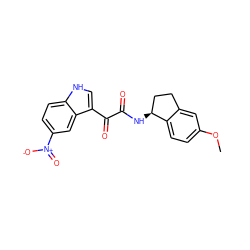 COc1ccc2c(c1)CC[C@@H]2NC(=O)C(=O)c1c[nH]c2ccc([N+](=O)[O-])cc12 ZINC000040957182