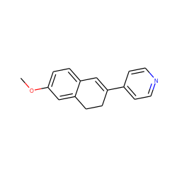 COc1ccc2c(c1)CCC(c1ccncc1)=C2 ZINC000013684544