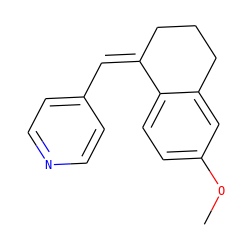 COc1ccc2c(c1)CCC/C2=C/c1ccncc1 ZINC000100059761