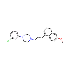 COc1ccc2c(c1)CCC=C2CCCN1CCN(c2cccc(Cl)c2)CC1 ZINC000025987471