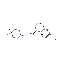 COc1ccc2c(c1)CCC[C@@H]2CCCN1CCC(C)(C)CC1 ZINC000013678029