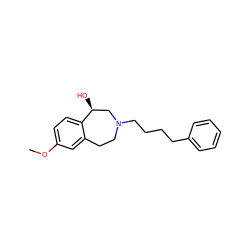 COc1ccc2c(c1)CCN(CCCCc1ccccc1)C[C@@H]2O ZINC000064559646