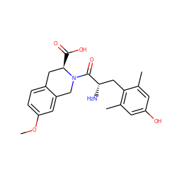 COc1ccc2c(c1)CN(C(=O)[C@@H](N)Cc1c(C)cc(O)cc1C)[C@H](C(=O)O)C2 ZINC000029407794