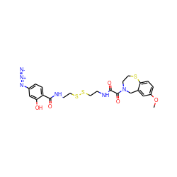 COc1ccc2c(c1)CN(C(=O)C(=O)NCCSSCCNC(=O)c1ccc(N=[N+]=[N-])cc1O)CCS2 ZINC000060125254